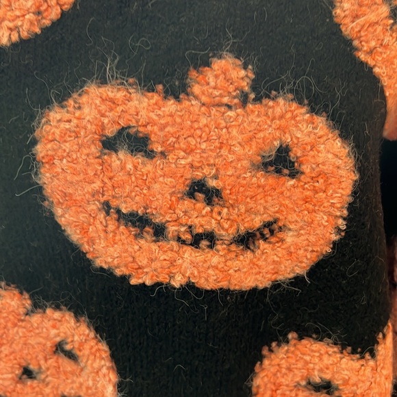Adorable Boyfriend fuzzy pumpkin 🎃 cardigan sweater! - Picture 5 of 5